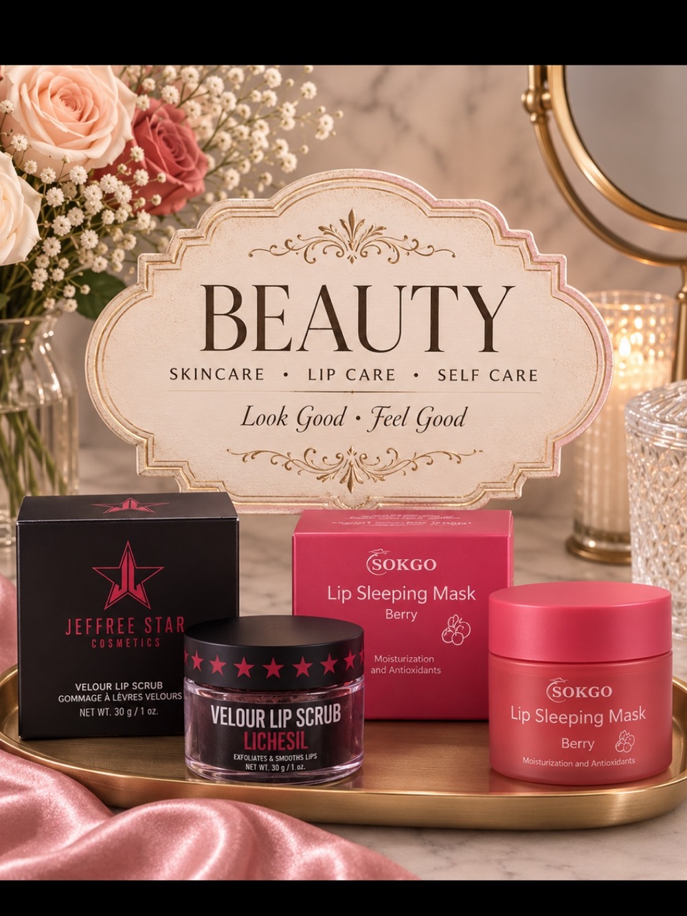 Jeffree Star Cosmetic Lip Scrub  with Lip Sleeping Mask